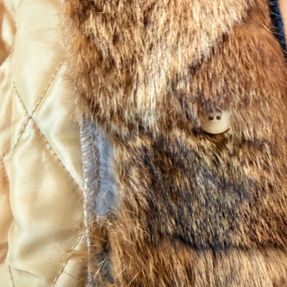 Vintage 90s Fur Denim Jacket 🤎 - Picture 14 of 16